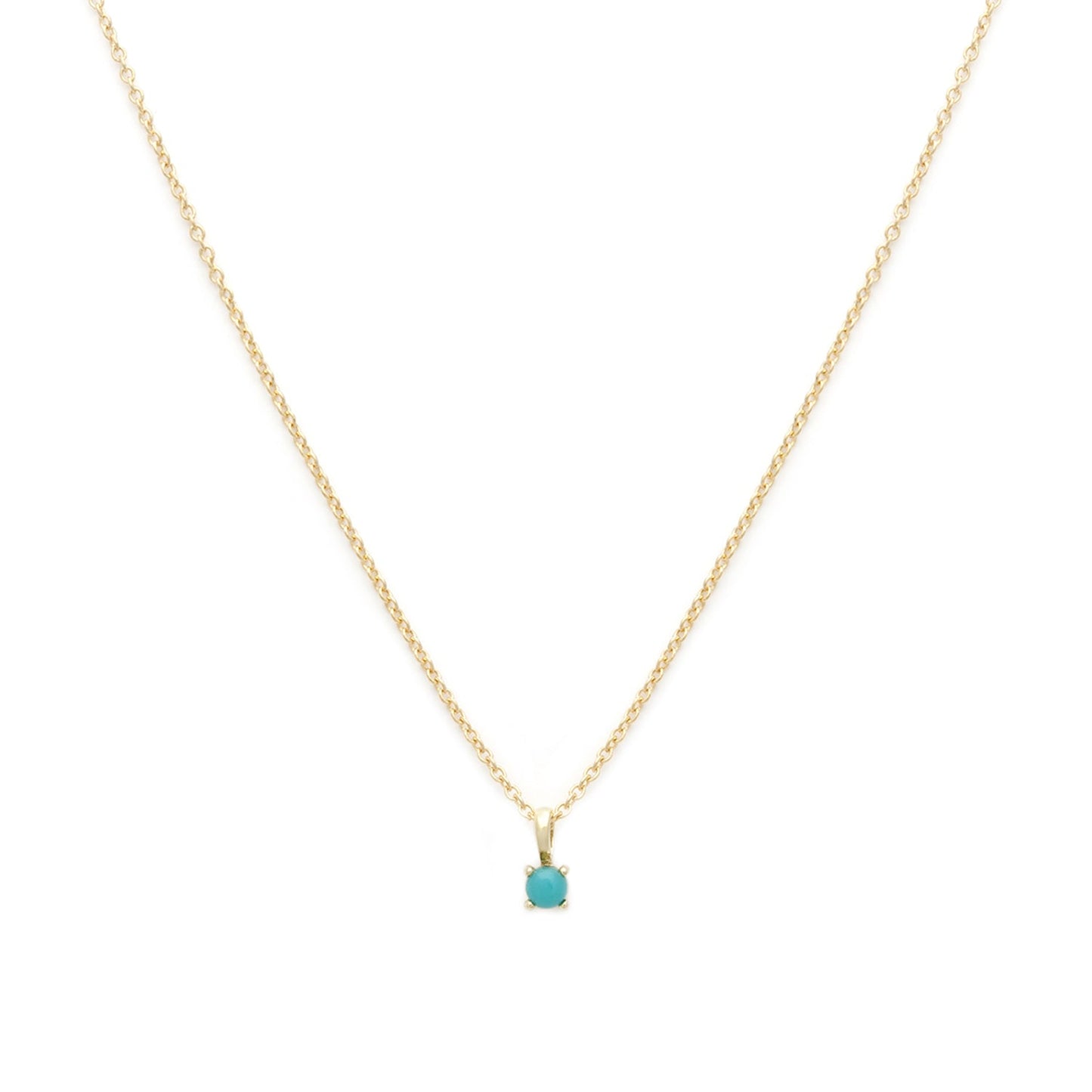 Birthstone Necklace | Gold & Turquoise