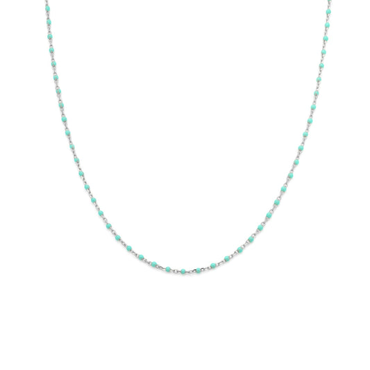 Candy Chain Necklace | Turquoise & Silver